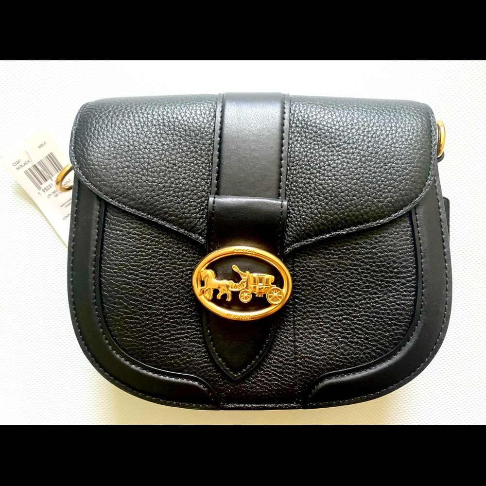 Coach Georgie Saddle Black